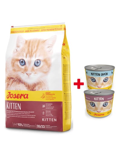 JOSERA Kitten 10 kg sucha karma dla kociąt i kotek ciężarnych lub karmiących + 2 x puszka kitten mix 200 g GRATIS