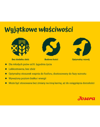 JOSERA Junior Youngstar Grainfree 900g dla szczeniąt, bezzbożowa