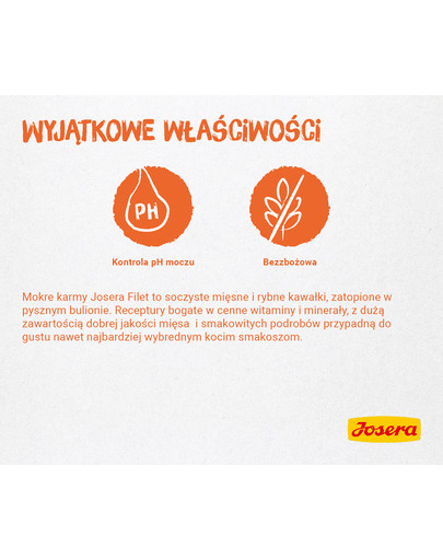 JOSERA Filet 70 g bezzbożowa mokra karma dla dorosłych kotów.