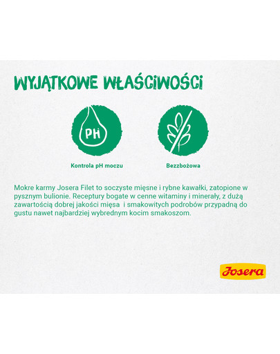 JOSERA Filet 70 g bezzbożowa mokra karma dla dorosłych kotów.