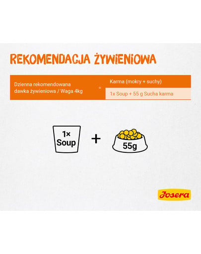 JOSERA Zupa Kurczak z marchewką i szpinakiem 16 x 70 g