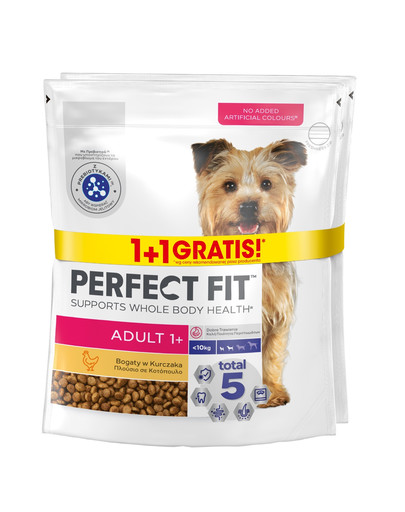 PERFECT FIT Adult 1+ 2x825 g sucha karma pełnoporcjowa dla dorosłych psów małych ras bogata w kurczaka