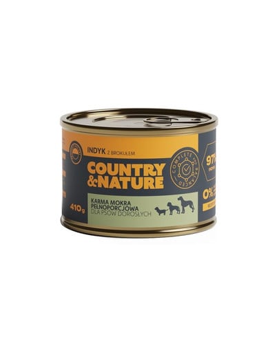 COUNTRY&NATURE Bezzbożowa mokra karma 410 g dla dorosłych psów