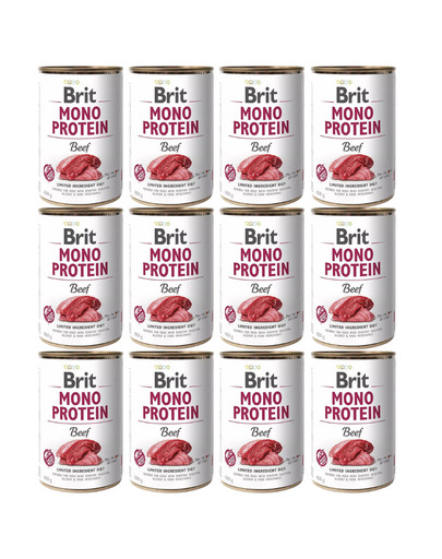 BRIT Mono Protein puszka 12x400 g monoproteinowa karma dla psów wszystkich ras