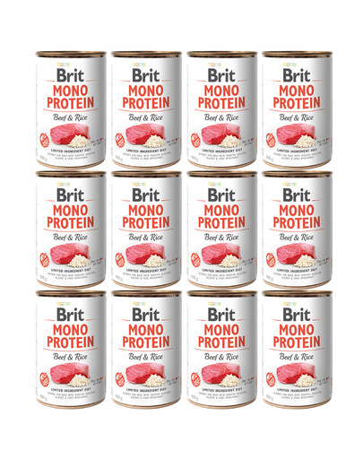 BRIT Mono Protein Beef & Rice 12x400 g monoproteinowa karma wołowina i ryż