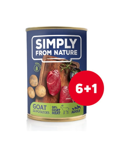 SIMPLY FROM NATURE Mokra karma dla psa Kozina z ziemniakami 6 x 400 g + 1 GRATIS