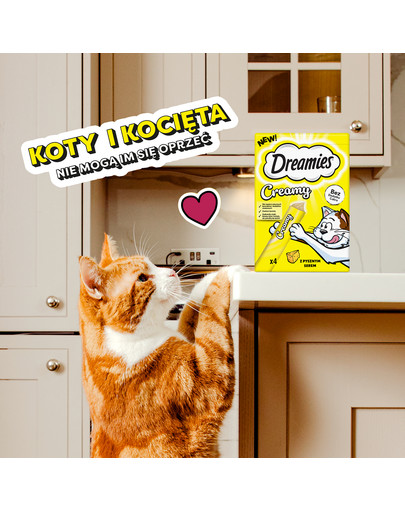 DREAMIES Creamy karma uzupełniająca z serem 4x10 g