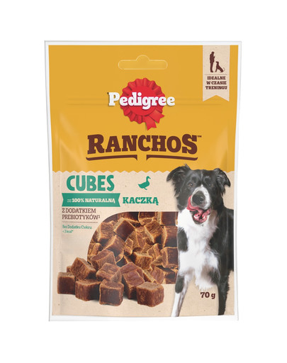 PEDIGREE Ranchos Cubes 70 g karma uzupełniająca dla dorosłych psów z kaczką
