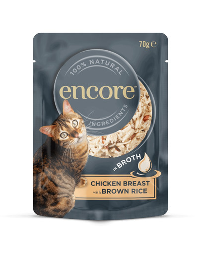 Cat kurczak z brązowym ryżem w bulionie dla kota 16x70g