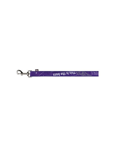 Smycz "Modern art this is the boss lead" XS 1.20 m / 10 mm fioletowy