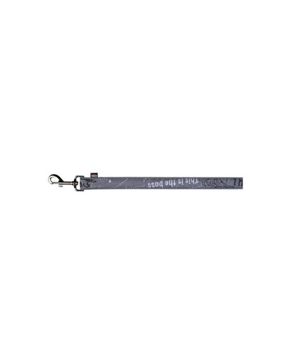 Smycz "Modern art this is the boss adjustable lead" XL 1 m / 25 mm szary
