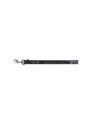 Smycz "Modern art king of dogs lead elegance" M - L  1 m / 20 mm czarny