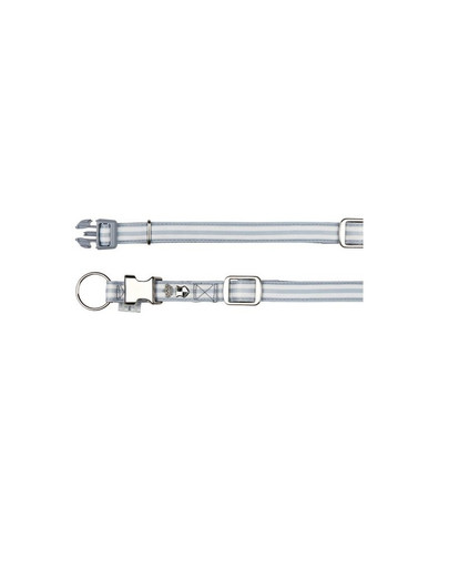 Obroża prince x s-s 25-35 cm / 15 mm szaro - biała