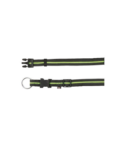 Obroża L - XL  40–65 cm / 25 mm czarno / zielona