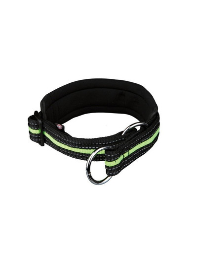 Obroża odblaskowa l 45–53 cm / 30 mm czarno-zielona