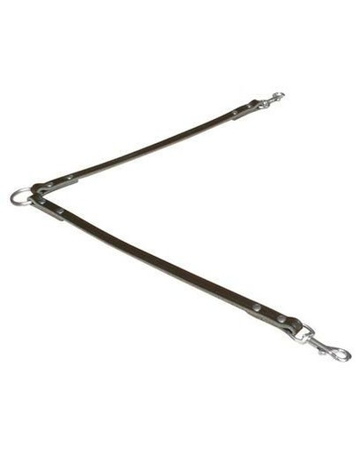 Rozdzielacz do smyczy skórzany 30 cm / 10 mm czarny