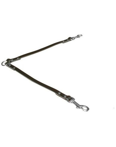 Rozdzielacz do smyczy skórzany 30 cm / 13 mm czarny
