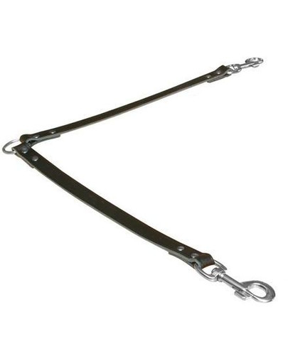 Rozdzielacz do smyczy skórzany 35 cm / 18 mm czarny