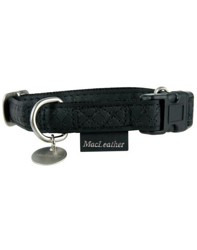 Obroża regulowana mac leather 25 mm czarny