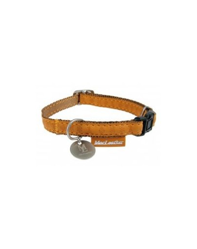 Obroża regulowana mac leather 10 mm żółty