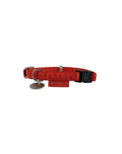 Obroża regulowana mac leather 15 mm czerwony