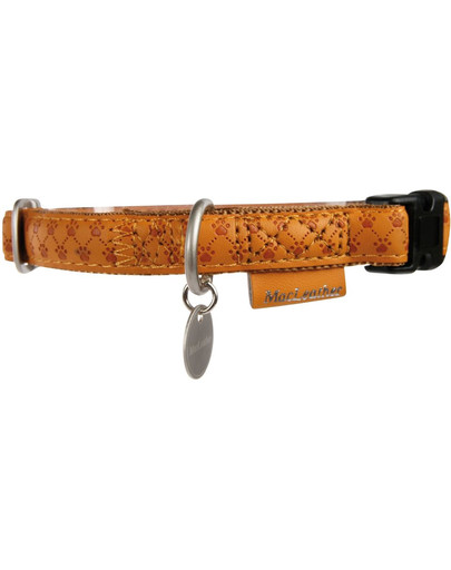 Obroża regulowana mac leather 15 mm żółta