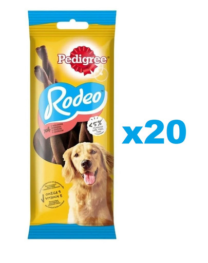 PEDIGREE Rodeo 20x70g przysmak dla psów z wołowiną