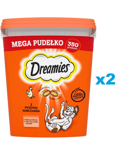 DREAMIES Mega Pudełko 2x350 g przysmak z pysznym kurczakiem dla kota