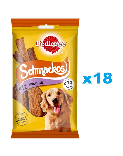 PEDIGREE Schmackos Multi Mix 18x86 g przysmaki w formie pasków dla psa z wołowiną