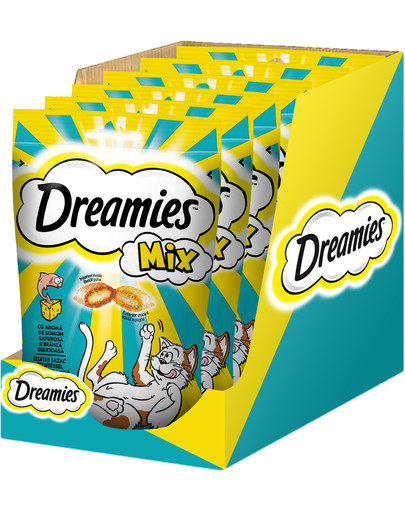 DREAMIES Mix 6x60 g przysmak z serem i o smaku łososia dla kota