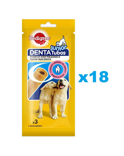 PEDIGREE DentaTubos Junior 18x72g karma dla szczeniąt o smaku kurczaka