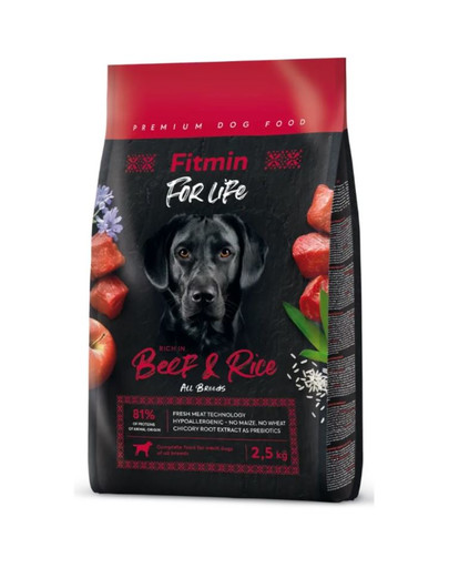 Dog For Life Adult Beef Rice 2,5 kg dla psów wszystkich ras