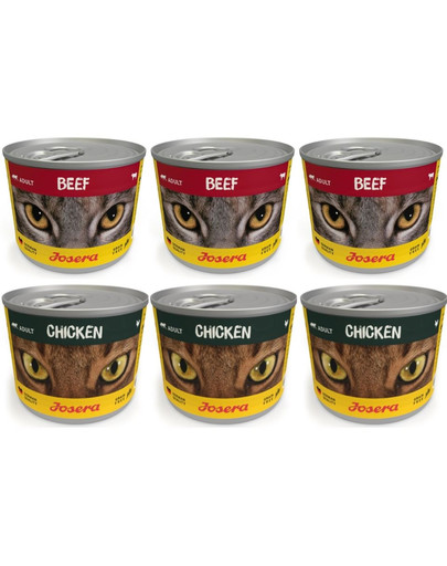 JOSERA Cat Mix smaków mokra karma dla kotów 6x200g wołowina i kurczak