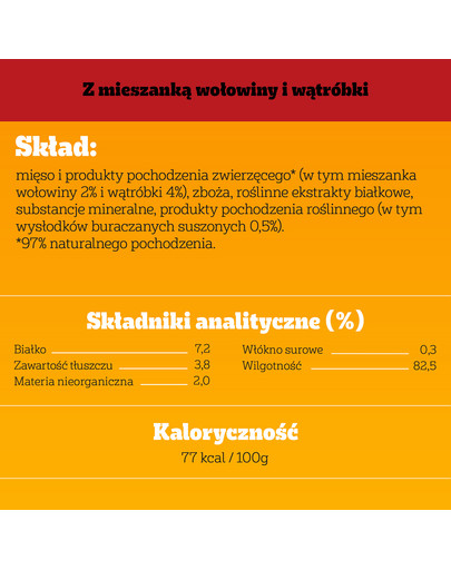 PEDIGREE Adult puszka 400 g mokra karma pełnoporcjowa dla dorosłych psów, z mieszanką wołowiny i wątróbki, w galaretce