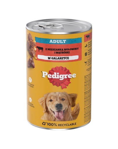 PEDIGREE Adult puszka 1200g mokra karma pełnoporcjowa dla dorosłych psów z wołowiną w galaretce