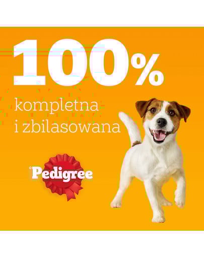 PEDIGREE Adult Wybór Smaków z warzywami saszetki 4x100 g mokra karma pełnoporcjowa dla dorosłych psów, z mieszanką wołowiny i wątróbki, z kurczakiem, w sosie