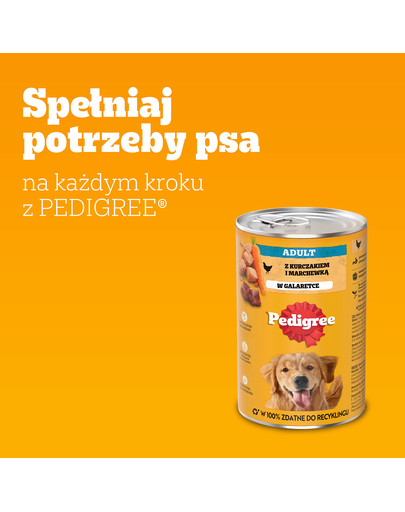 PEDIGREE Adult puszka 1200g mokra karma pełnoporcjowa dla dorosłych psów z kurczakiem i marchewką w galaretce