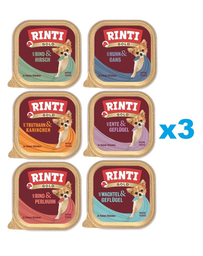 RINTI Gold Mini tacka 100 g dla psów ras małych