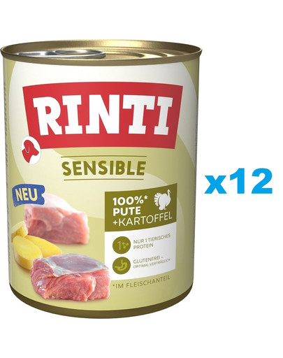 RINTI Sensible dla psów wrażliwych 12x800 g