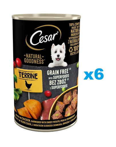 CESAR Natural Goodness w terynie 6x400g mokra karma dla dorosłych psów
