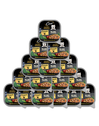 CESAR Natural Goodness tacka w sosie 16x100 g dla dorosłych psów