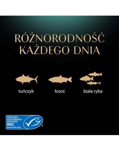 SHEBA Fresh Cuisine Taste of Tokyo saszetki 6x50g mokra karma pełnoporcjowa dla dorosłych kotów z tuńczykiem, z łososiem, z białą rybą i dodatkiem ryżu