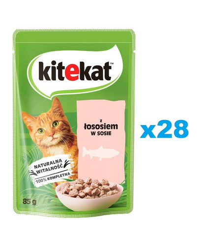 KITEKAT Saszetki w sosie 28x85 g dla dorosłych kotów