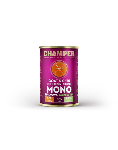 CHAMPER Coat Skin monobiałkowa karma dla psa 400 g