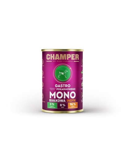 CHAMPER Gastro monobiałkowa karma dla psa 400 g