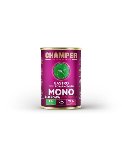 CHAMPER Gastro monobiałkowa karma dla psa 400 g