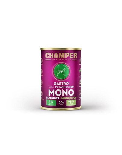 CHAMPER Gastro monobiałkowa karma dla psa 400 g