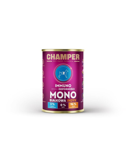 CHAMPER Immuno monobiałkowa karma dla psa 400 g