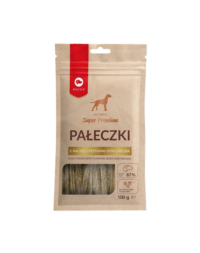 Super Premium Pałeczki z kaczki z pestkami dyni i melisą 100 g