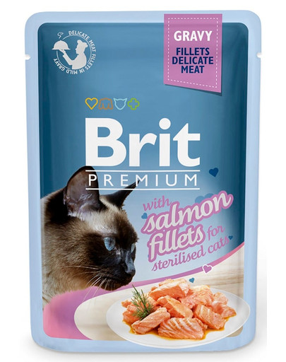 BRIT Premium By Nature Fillets in Gravy for Sterilized cats 24x85g mokra karma dla kotów po sterylizacji